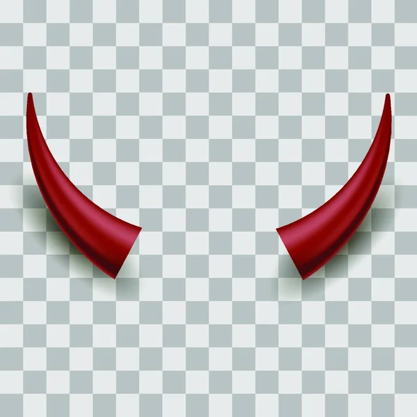 Red Halloween Evil Horns Сайті Checkered Background — стоковий вектор