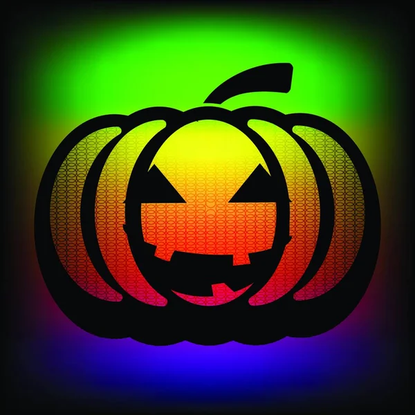 Vector Diseñado Personaje Icono Halloween Funny Textura Calabaza — Vector de stock