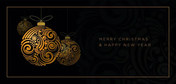 Векторний Різдвяний Дизайн Вітальних Листівок Абстрактний Вихор Різдвяний Чорному Тлі — стоковий вектор