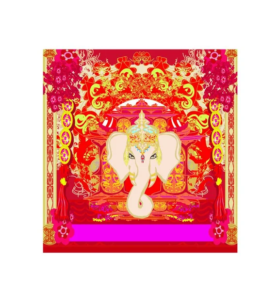 Hindu Ganesha Kreatív Illusztrációja — Stock Vector