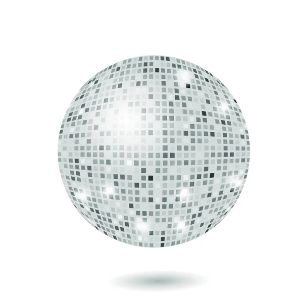 白い背景に分離されたグレーのモザイク球 — ストックベクタ
