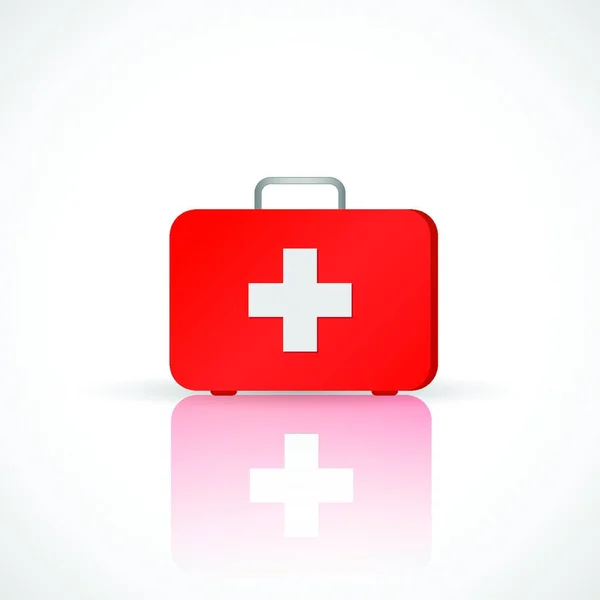 Red First Aid Kit — Stock Vector