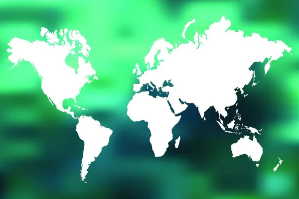 緑の地図 ベクトル図 — ストックベクタ