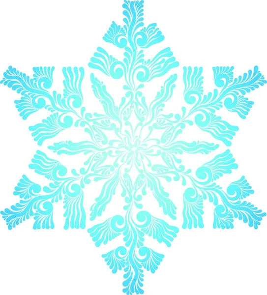 白い背景の美しい雪の結晶 — ストックベクタ