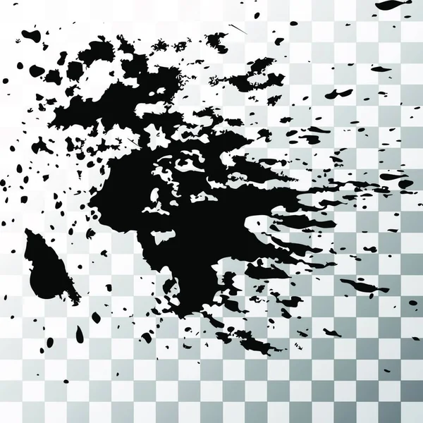 Μαύρη Μελάνη Έκρηξη Splatter Καλλιτεχνική Κάλυψη Σχέδιο Σχέδιο Dot Splash — Διανυσματικό Αρχείο
