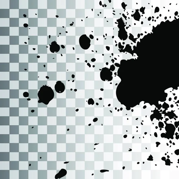Μαύρη Μελάνη Έκρηξη Splatter Καλλιτεχνική Κάλυψη Σχέδιο Σχέδιο Dot Splash — Διανυσματικό Αρχείο