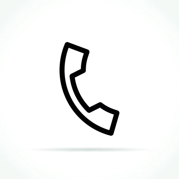 Telefon Simgesi Beyaz Arka Plan Üzerinde Gösterimi — Stok Vektör