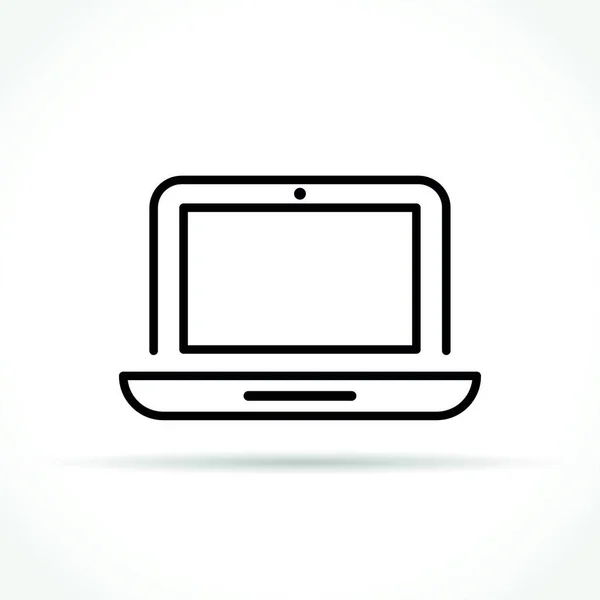 Obrázek Přenosného Počítače Ikony Bílém Pozadí — Stockový vektor