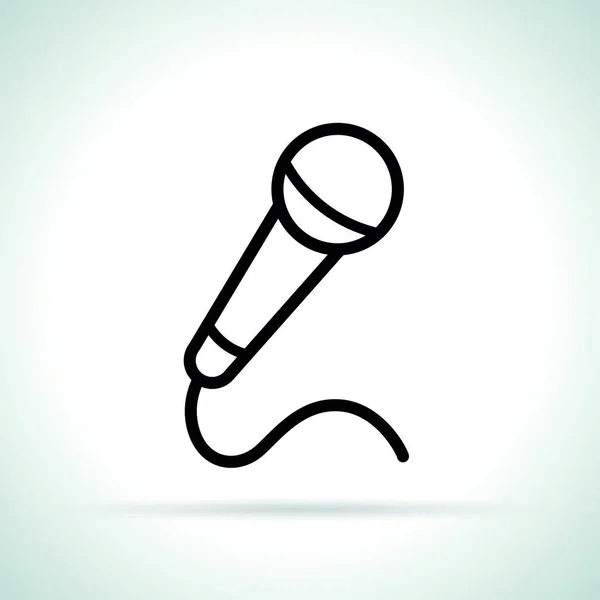 Ilustracja Ikony Mikrofonu Białym Tle — Wektor stockowy