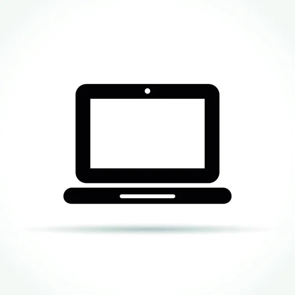 Afbeelding Van Het Pictogram Van Laptop Witte Achtergrond — Stockvector