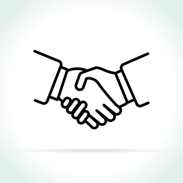 Illustration Handshake Icon White Background — Stock Vector