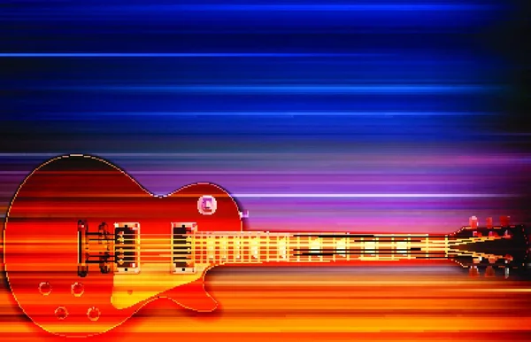 Abstract Blur Music Background Electric Guitar — Stock Vector