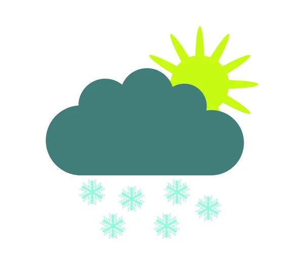 Wolkensymbol Mit Schnee — Stockvektor