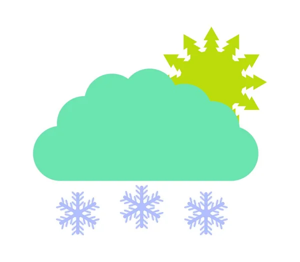 Icono Nube Con Nieve — Archivo Imágenes Vectoriales