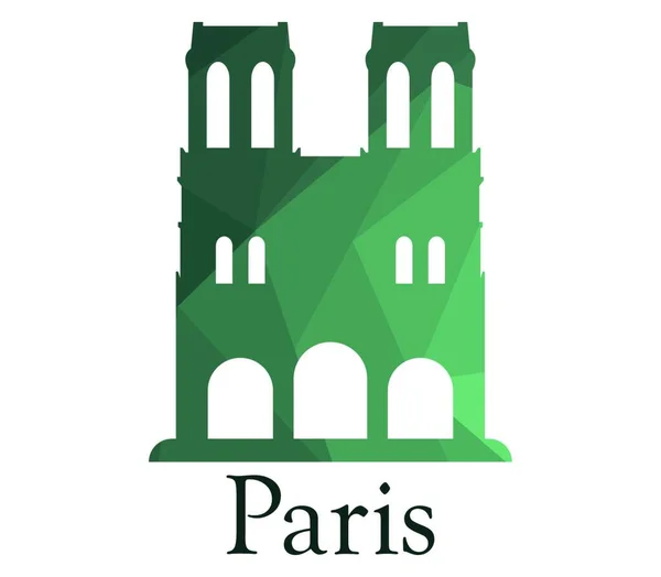Icono Catedral Notre Dame — Archivo Imágenes Vectoriales