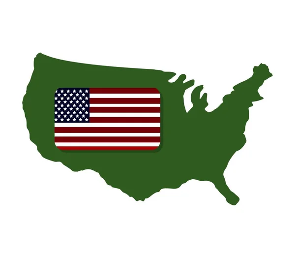 Estados Unidos América Mapa Ilustração Vetorial —  Vetores de Stock