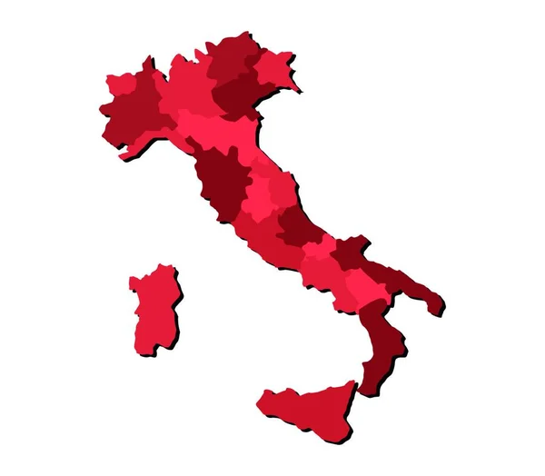 Olaszország Térkép Vektor Illusztráció — Stock Vector