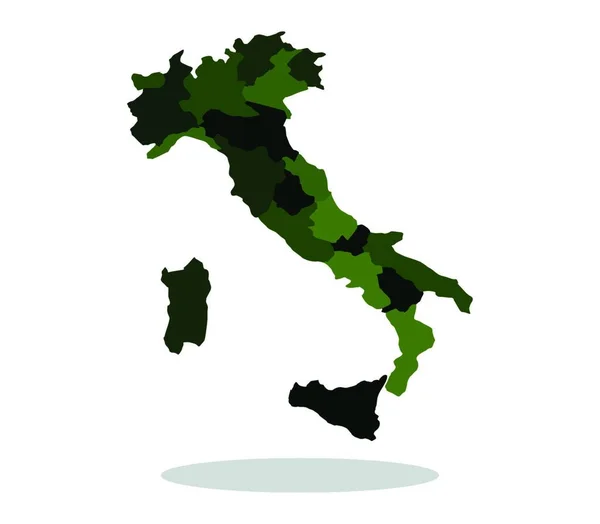 Italia Mappa Illustrazione Vettoriale — Vettoriale Stock