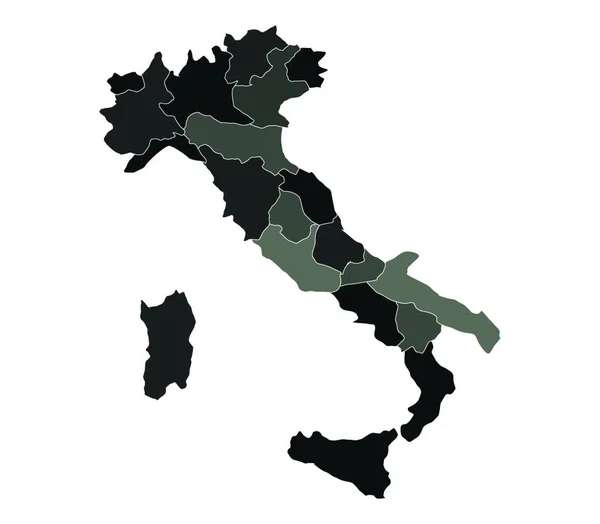 Italia Mappa Illustrazione Vettoriale — Vettoriale Stock