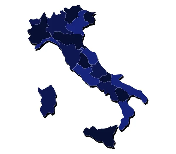 Itália Mapa Ilustração Vetorial — Vetor de Stock