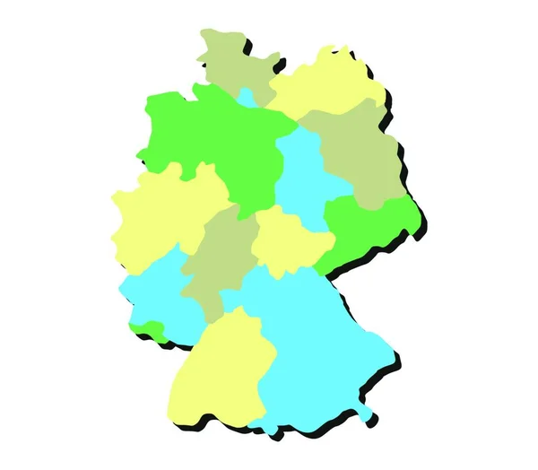 Peta Jerman Ilustrasi Vektor - Stok Vektor