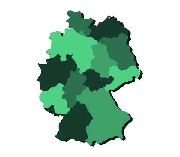 Alemanha Mapa Ilustração Vetorial — Vetor de Stock