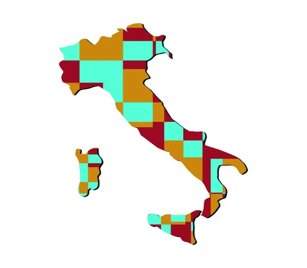 Italia Mappa Illustrazione Vettoriale — Vettoriale Stock