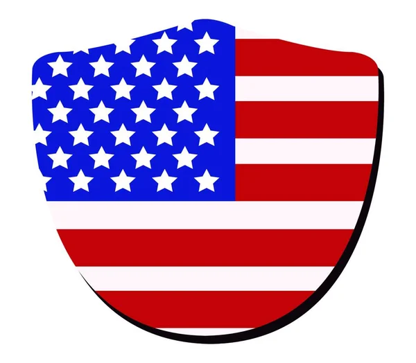 Vlajka Spojených Států Vektorová Ilustrace — Stockový vektor