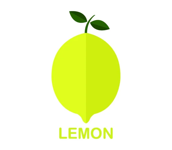 Векторная Лимонная Икона Белом Фоне — стоковый вектор