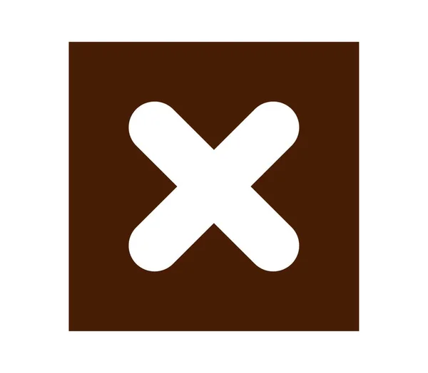 Stäng Knapp Underteckna Symbol Illustration — Stock vektor