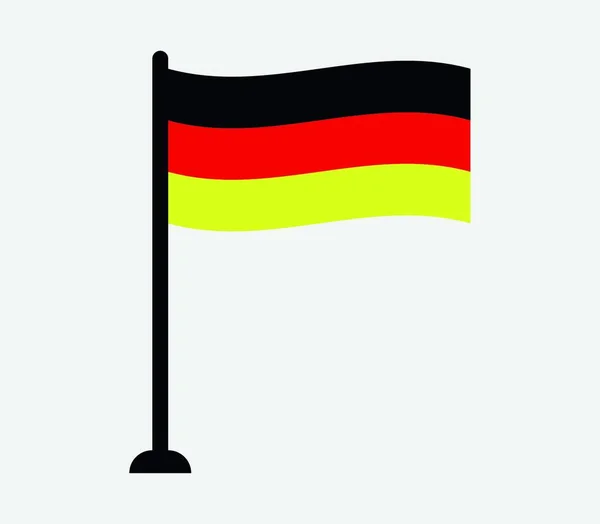 Tyskland Flagga Vektor Illustration — Stock vektor