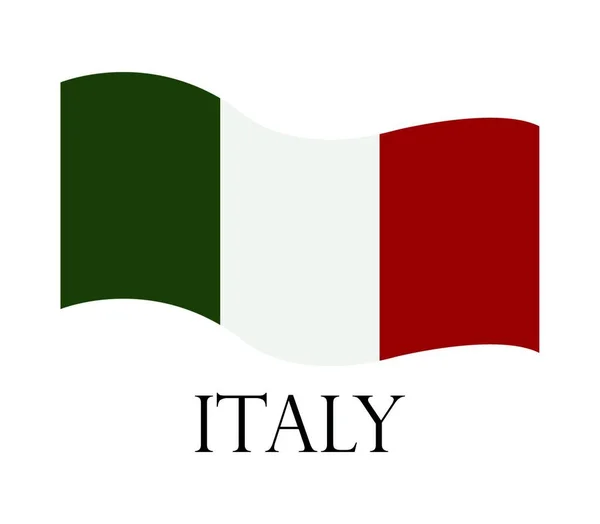 Italia Bandiera Illustrazione Vettoriale — Vettoriale Stock