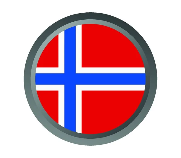 Norwegian Flag Vector Illustration — 스톡 벡터