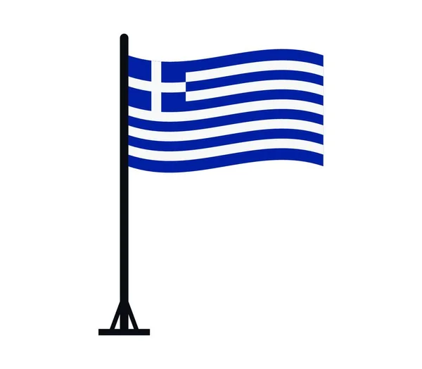 Griekse Vlag Vectorillustratie — Stockvector