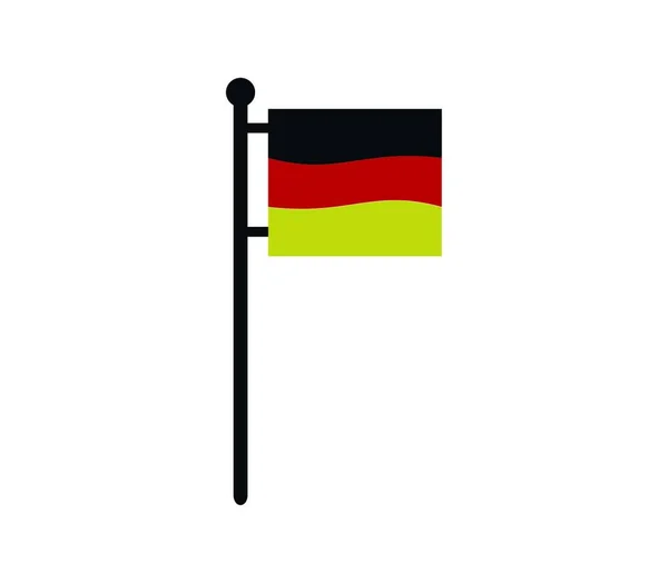 Německý Příznak Vektorová Ilustrace — Stockový vektor
