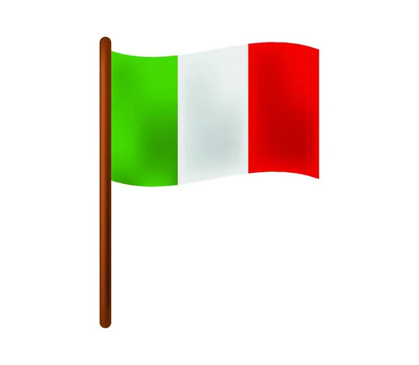 Italië Vlag Vector Illustratie — Stockvector