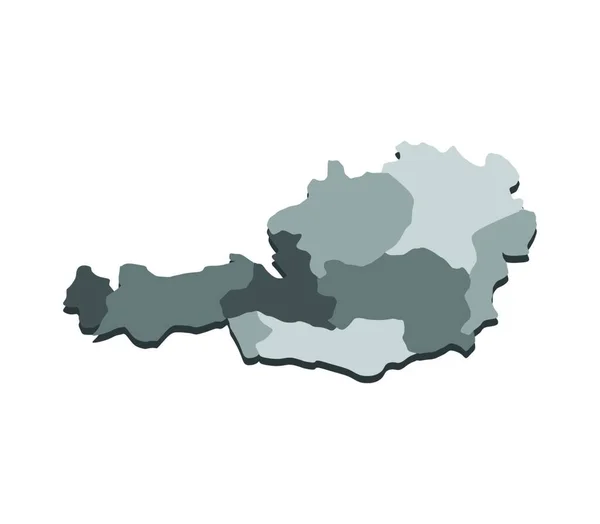 奥地利各区域地图 — 图库矢量图片