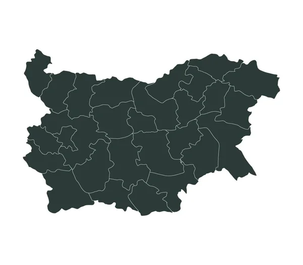 Mappa Bulgara Con Regioni — Vettoriale Stock