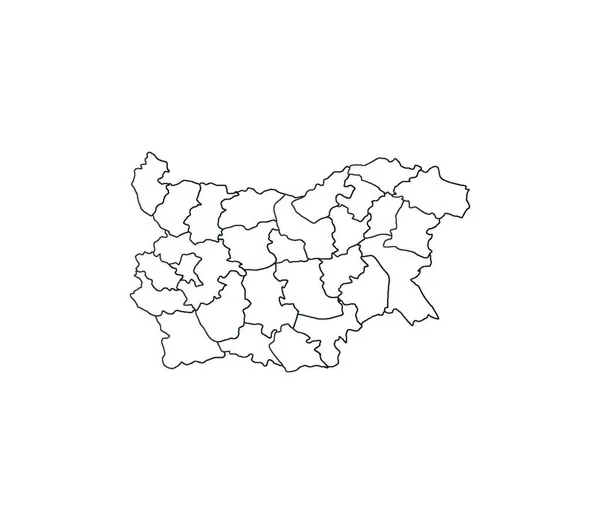 Βουλγαρικός Χάρτης Περιοχές — Διανυσματικό Αρχείο
