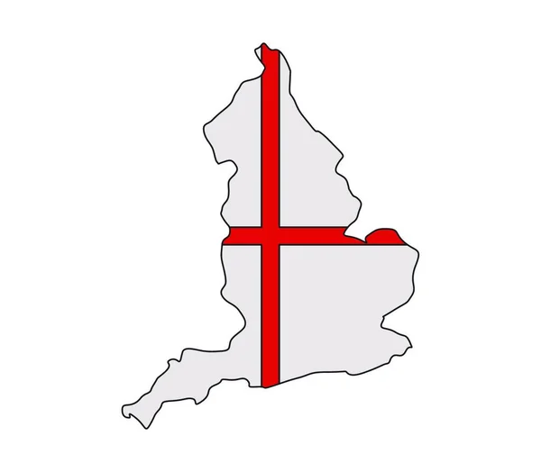 Αγγλικός Χάρτης Σημαία Διανυσματική Απεικόνιση — Διανυσματικό Αρχείο