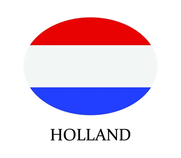 Holland Flagga Vektor Illustration — Stock vektor