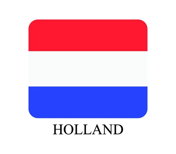 Holland Flagga Vektor Illustration — Stock vektor