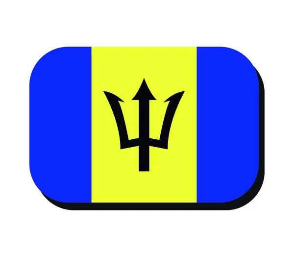 Bandiera Barbados Illustrazione Vettoriale — Vettoriale Stock