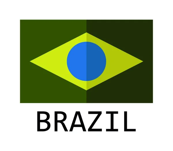 Bandeira Brasil Ilustração Vetorial — Vetor de Stock