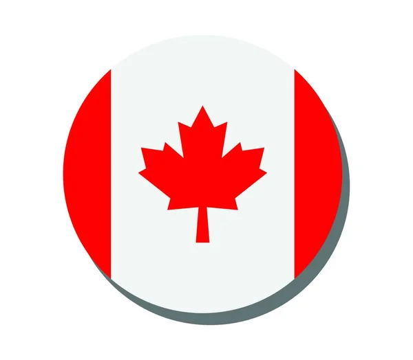 カナダ国旗ベクトルイラスト — ストックベクタ