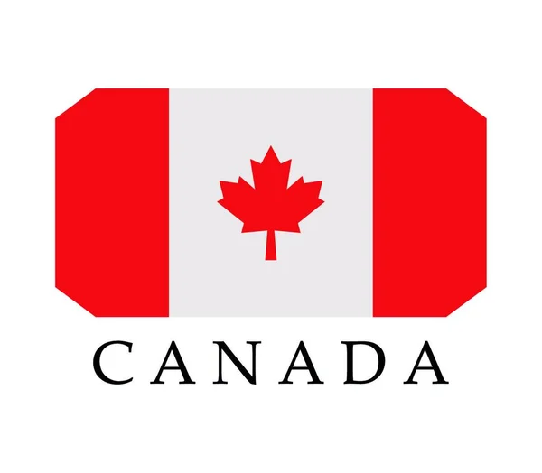 Flag Canada Vektör Illüstrasyonu — Stok Vektör
