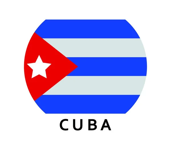 Bandera Cuba Vector Ilustración — Archivo Imágenes Vectoriales