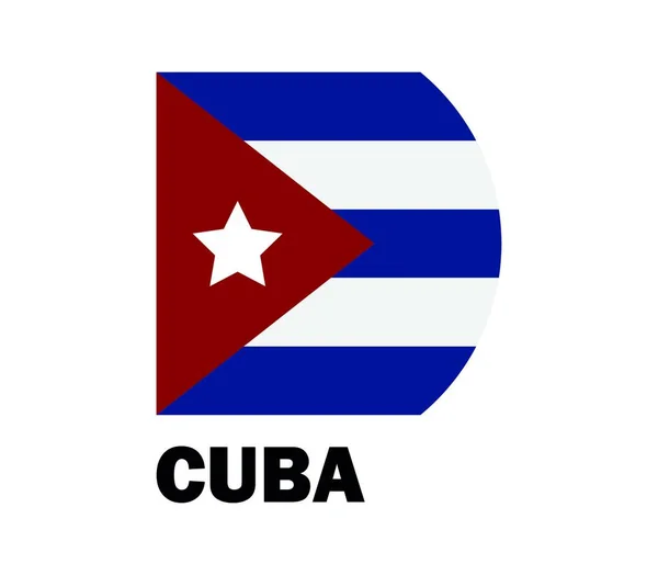 Bandera Cuba Vector Ilustración — Archivo Imágenes Vectoriales