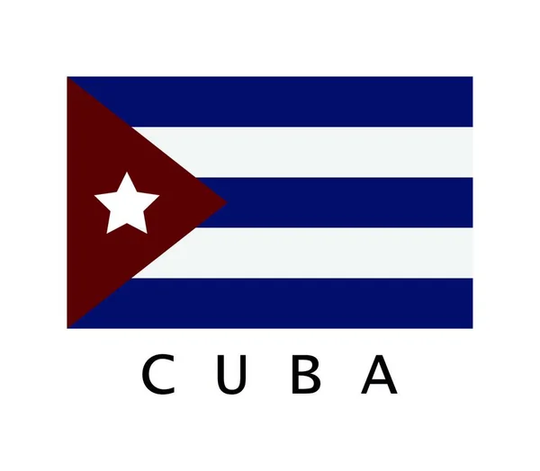 Флаг Кубы Векторная Иллюстрация — стоковый вектор