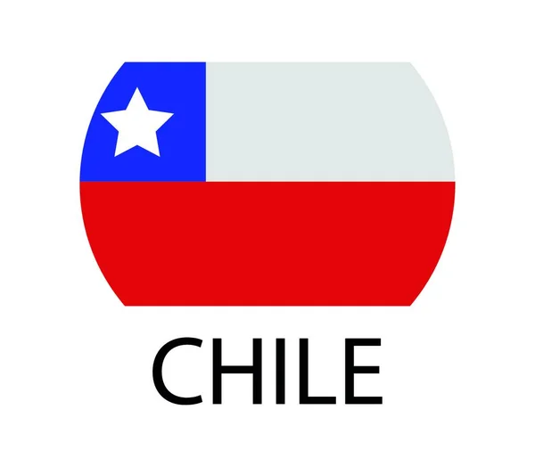 Cile Bandiera Illustrazione Vettoriale — Vettoriale Stock